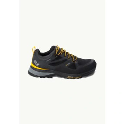 Jack Wolfskin 6 To 5 Black And Burly Yellow Xt Mens Force Striker Texapore Low Shoes