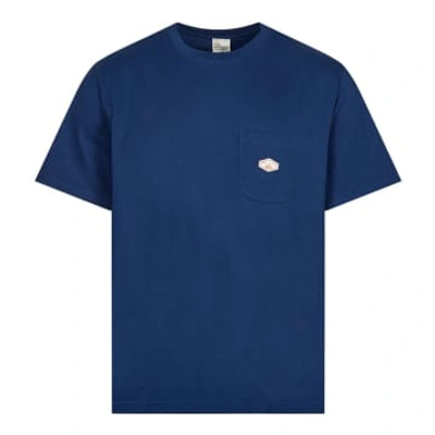 Nudie Jeans Leffe Logo Cotton T-shirt In Blue