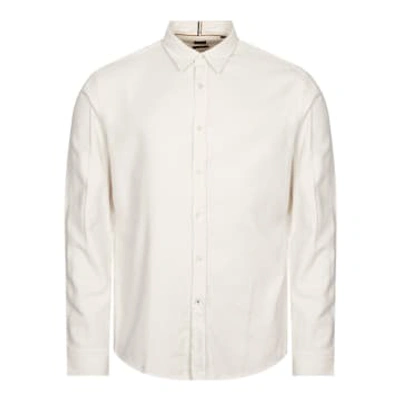 Hugo Boss Cotton Twill Shirt In White