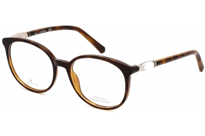 Swarovski Sk5310 052 Round Eyeglasses 52 Mm In Brown