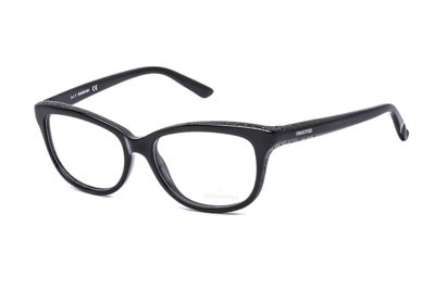 Swarovski Sk5100 001 Rectangular Eyeglasses 54 Mm In Black