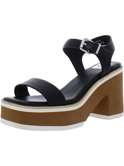 Dolce Vita Nelson Womens Faux Leather Platform Slingback Sandals In Black