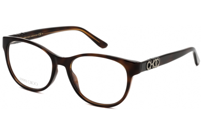 Jimmy Choo Jc 238 0086 00 Rectangular Eyeglasses 53 Mm In Brown