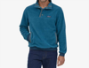 PATAGONIA MEN'S SHEARLING BUTTON FLEECE PULLOVER IN WAVY BLUE