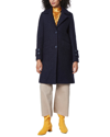 Andrew Marc Regine Pressed Bouclé Wool Blend Coat In Blue