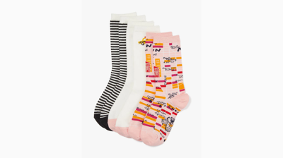 Kate Spade Nyc Icons 3 Pack Boxed Crew Socks In 9