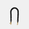 Coach Leather Covered Short Chain Strap In Brass/black