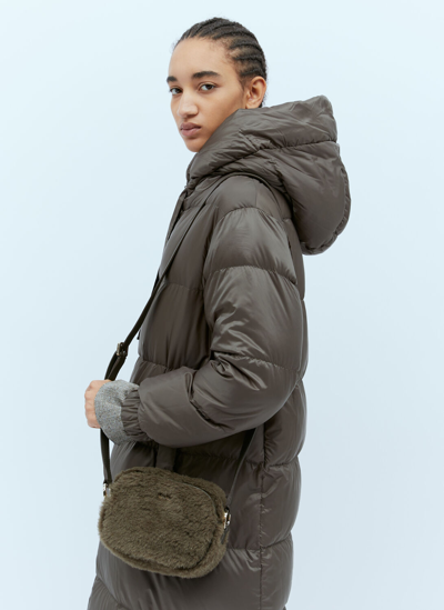 Max Mara Teddy Beltpack In Green