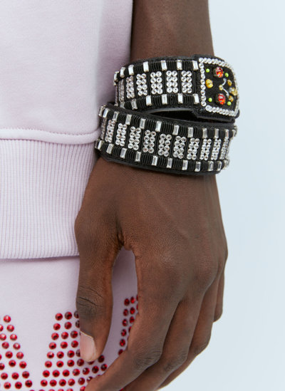 Walter Van Beirendonck Snake Bracelet In Black