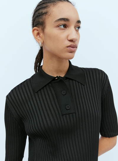 Jil Sander Ribbed-knit Shirt In Black