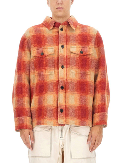 Isabel Marant Kevron Checked Flannel Shirt Jacket In Multi