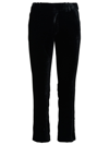 BALMAIN BLACK SILK BLEND PANTS