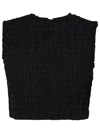 PATOU BLACK RECYCLED FAULT TOP