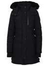 Moose Knuckles Watershed Hooded Parka Coat In Black