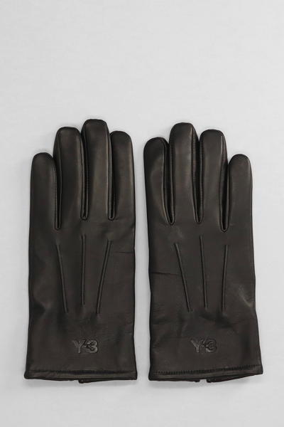 Y-3 Gloves In Black Leather