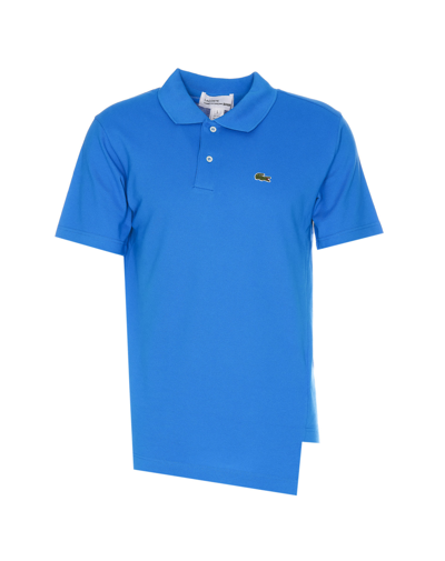 Comme Des Garçons Shirt Cdg Shirt X Lacoste Logo Polo Shirt In Blue