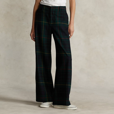Flared Pants Ralph Lauren Women's Plaid Pants Cotton-corduroy