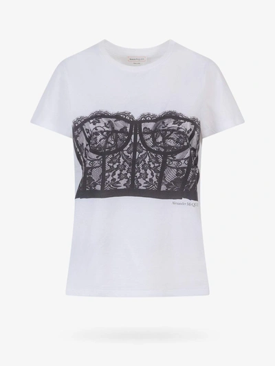 Alexander Mcqueen Printed Cotton-jersey T-shirt In Black