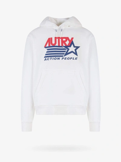 Autry - Drawstring Hoodie In White