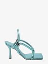 Bottega Veneta Light-blue Leather Stretch Heels In Blue