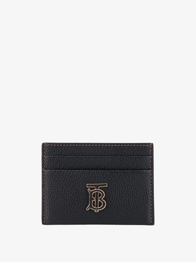 Burberry Leather Stitched Profile Wallets In Gold