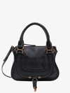Chloé Marcie Medium Leather Handbag With Removable Shoulder Strap In Grey