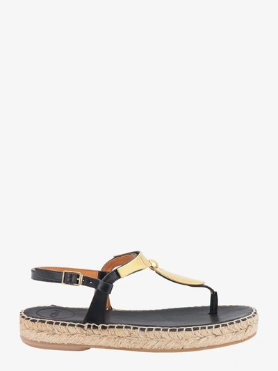 Chloé Sandals With Metal Detail In Black
