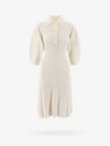 Chloé Ivory Stretch Wool Blend Dress In White