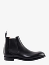 Church's Leather Ankle Boots With Elastic Side Panels In Black