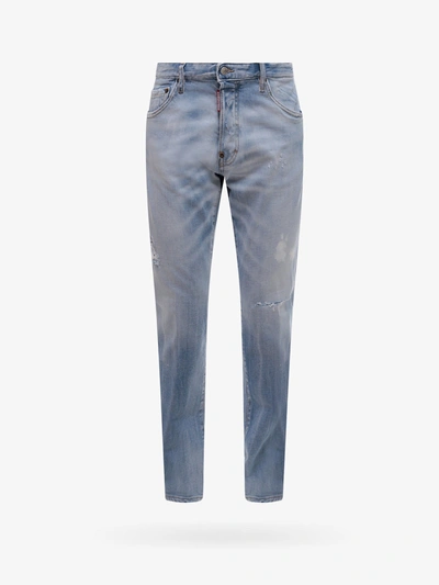 Dsquared2 Closure With Metal Buttons Jeans In Light Blue