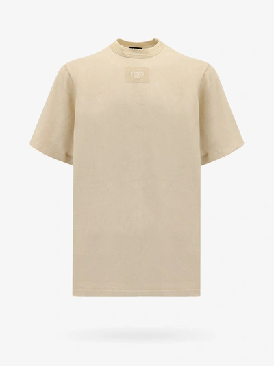 Fendi T-shirt In Beige