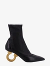 Ferragamo Leather Bootie In Black