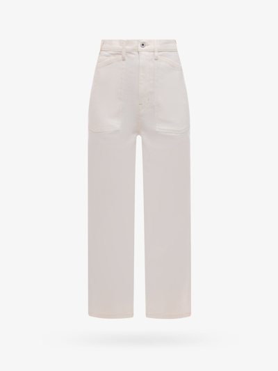 Kenzo Cotton Drill Jeans In White