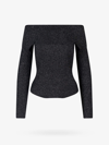 Khaite Salma Glittery Off-the-shoulder Top In Grey