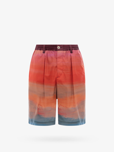 Marni Cotton Bermuda Shorts In Multicolor