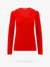 Marni Ribbed Viscose Top With Buttonholes In Red