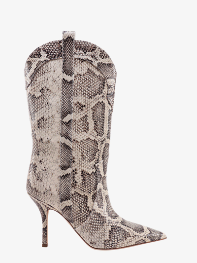 Paris Texas Paloma Leather Boot In Beige