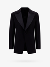 Ferragamo Single-breasted Tuxedo Blazer In Black