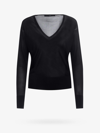 Sapio Lamé-effect V-neck Jumper In Black