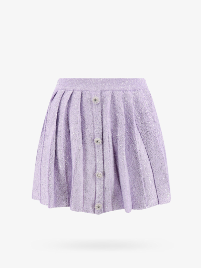 Self-portrait Unlined Skirts In Purple