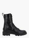 TOD'S LEATHER ZIP CLOSURE LACE-UP BOOTS