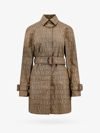 Versace Trench Parka Coat In Beige