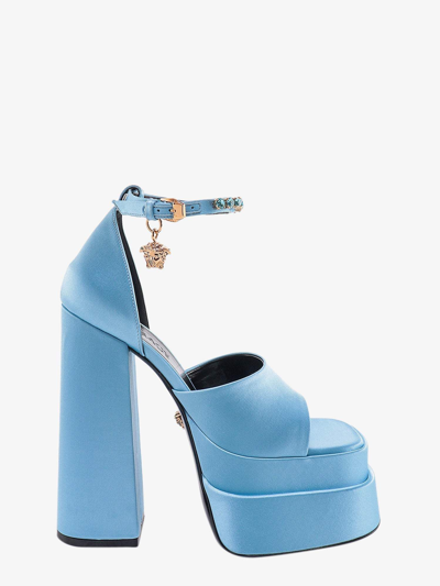 Versace Medusa Aevitas Sandals In Blue
