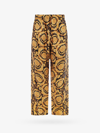 Versace Barocco-print Pajama Bottoms In Gold