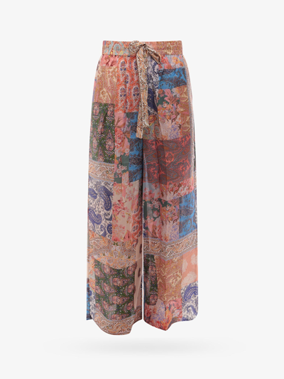 Zimmermann Paisley-print Devi Wide-leg Pants In Multicolor