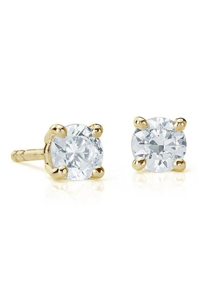 Suzy Levian 14k Yellow Gold Diamond Stud Earrings