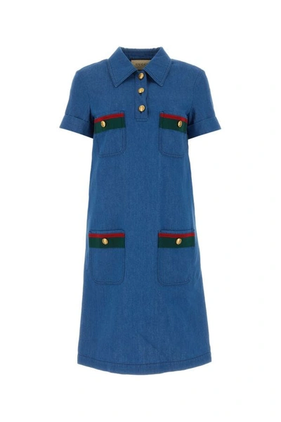 Gucci Blue Denim Mini Dress