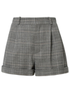 The Mannei Kudebi High-rise Wool-blend Shorts In Grey