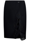 Dsquared2 Lace-detail Virgin Wool Skirt
