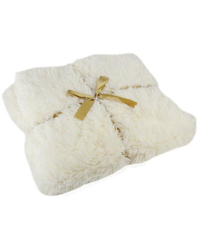 Northern Lights Northlight Cream White Plush Christmas Decorative Rectangular Throw Blanket 50in X 60in